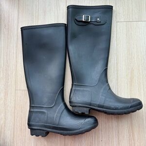Women Bamboo Padinton 01x Rain Boot black tall boot size 36